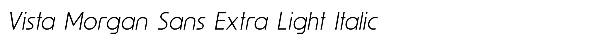 Vista Morgan Sans Extra Light Italic image